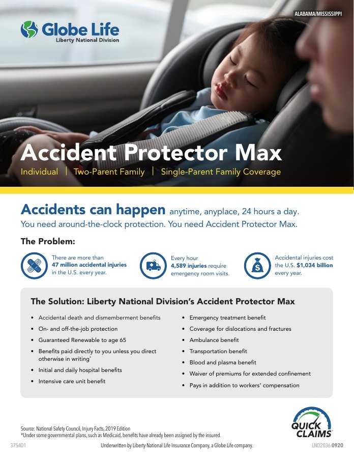 Accident Protector Max official brochure cover